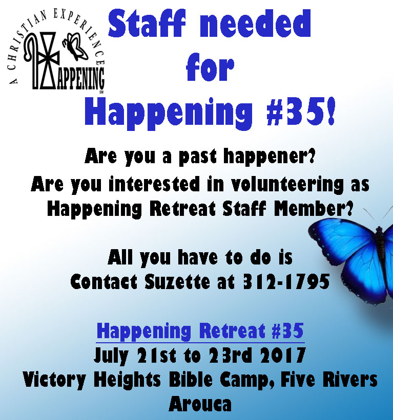Staff Need for Happening 35