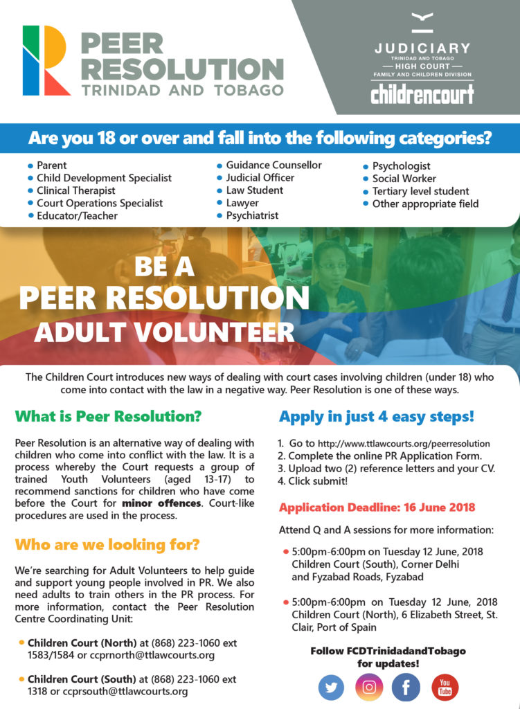 PR Call for Adult Volunteers