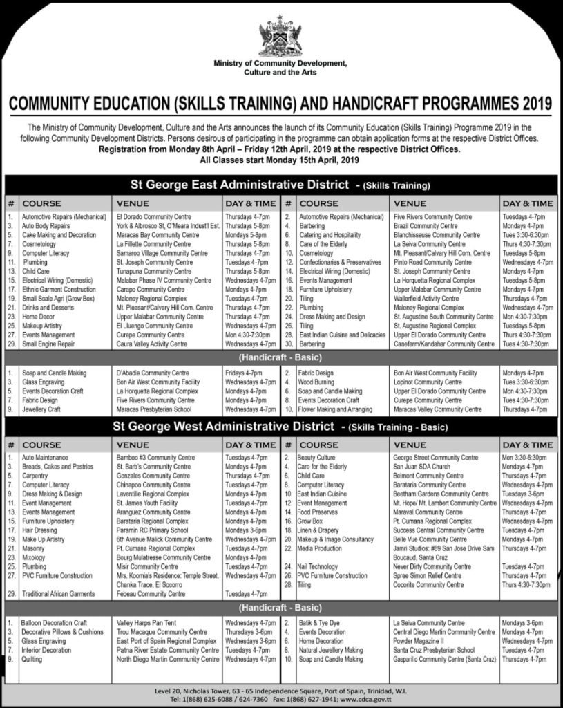 Ministry of Community Development Handicraft Training 2019