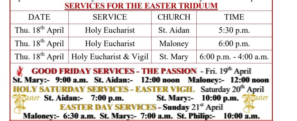 St. Mary Parish Holy Week 2019