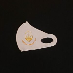 White Sunday Worship Live Mask with Thick Strap