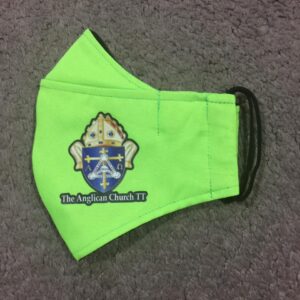 Fluorescent Green T&T Anglican Diocesan Mask