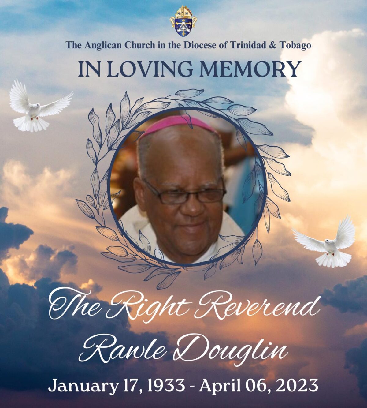 The passing of The Right Reverend Rawle Ernest Douglin