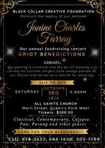 Griot Benedictions — Annual Fundraising Concert flyer