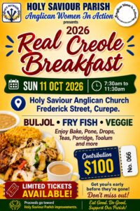 2026 Real Creole Breakfast — Holy Saviour Parish flyer
