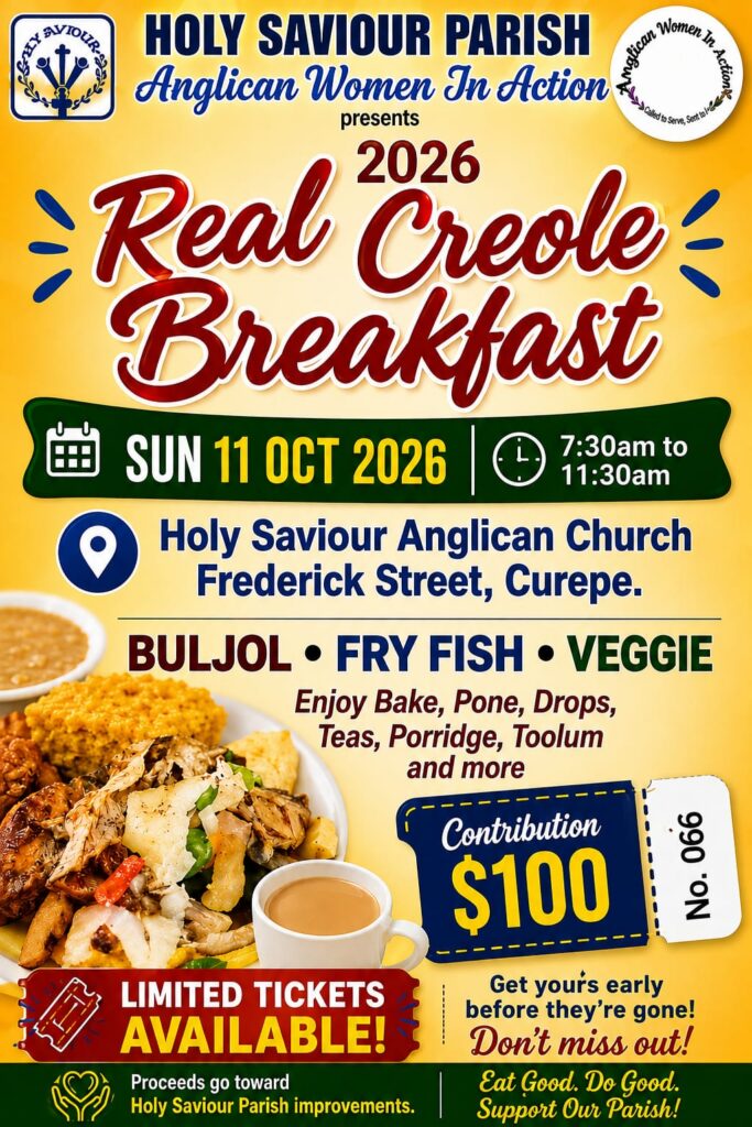 2026 Real Creole Breakfast — Holy Saviour Parish flyer