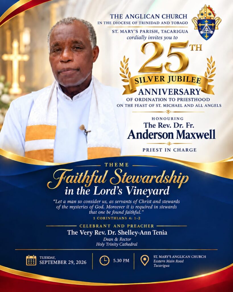 St. Mary’s Parish, Tacarigua – 25th Silver Jubilee Anniversary of Ordination flyer