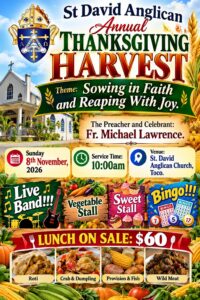 St. David Anglican Church, Toco: Annual Thanksgiving Harvest flyer