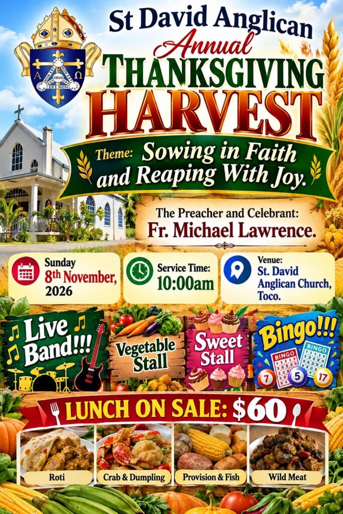 St. David Anglican Church, Toco: Annual Thanksgiving Harvest flyer