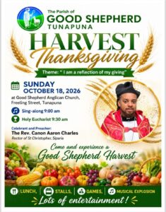 Parish of Good Shepherd, Tunapuna: Harvest Thanksgiving flyer