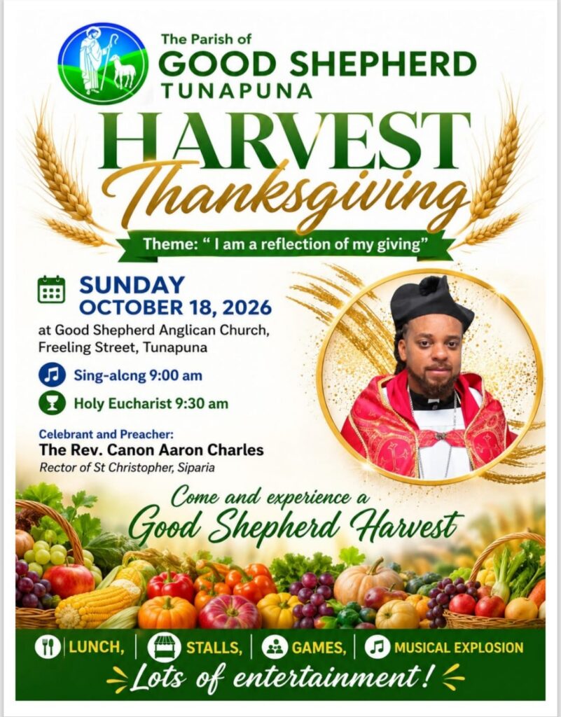 Parish of Good Shepherd, Tunapuna: Harvest Thanksgiving flyer