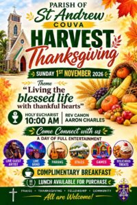 Parish of St. Andrew, Couva: Harvest Thanksgiving flyer