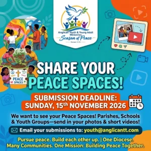 Anglican Youth & Young Adult Ministries: Share Your Peace Spaces flyer